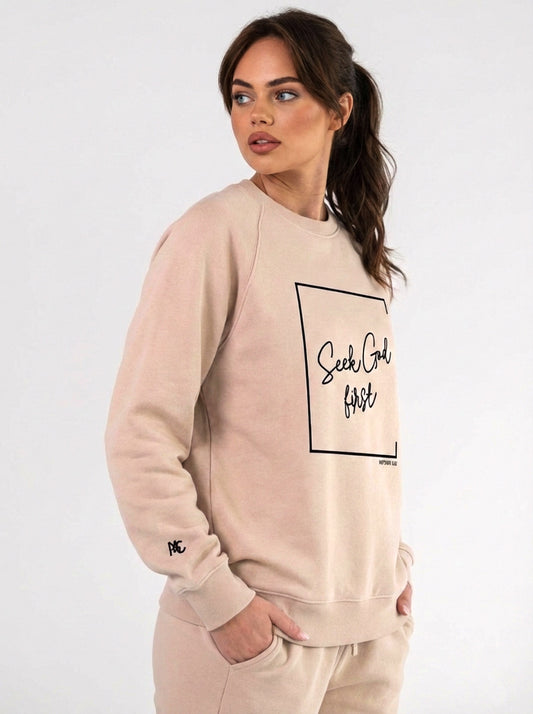 Seek God First - Sweater Front Logo
