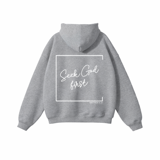 Seek God First Hoodie Design Back