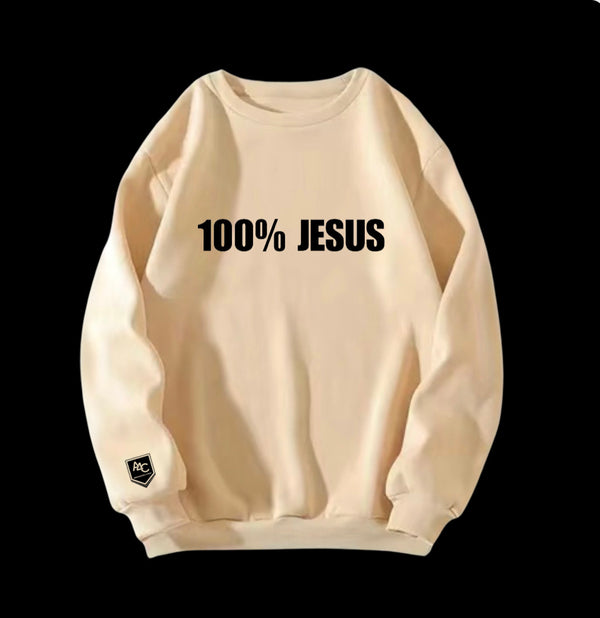 100% Jesus Crew Neck