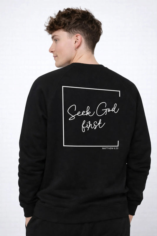 Seek God First - Sweater Back Design