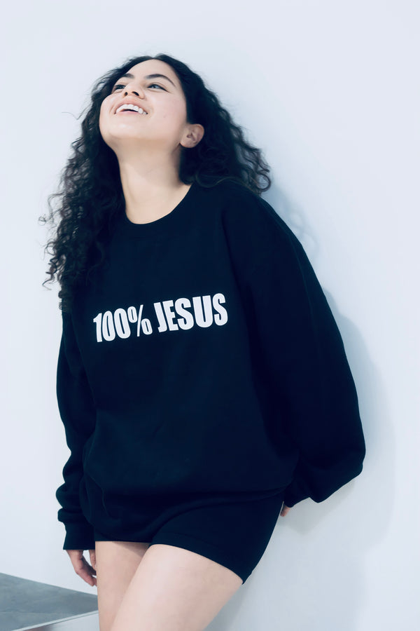 100% Jesus Crew Neck