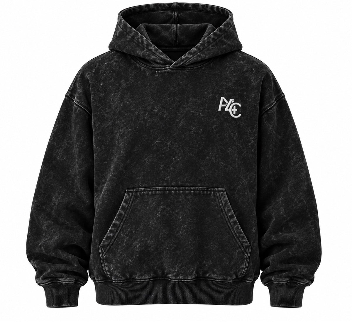 Don't Die Without Knowing Jesus washed black hoodie, front