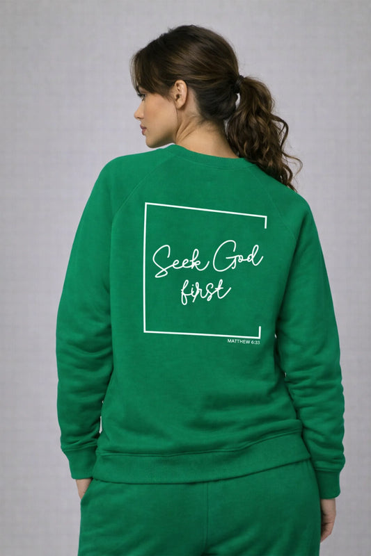 Seek God First - Sweater Back Design