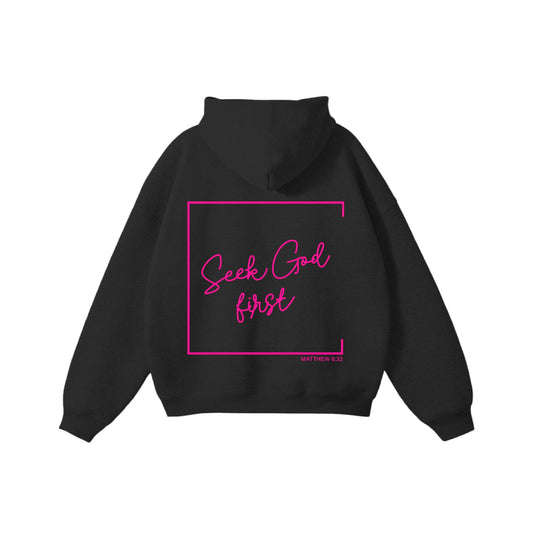 Seek God First Hoodie Design Back
