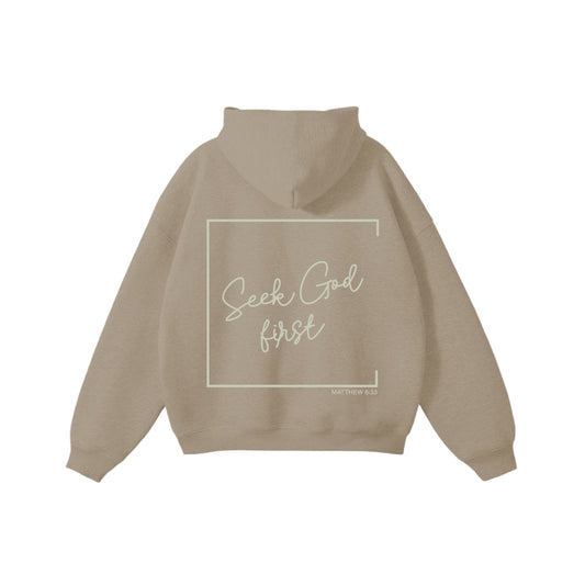 Seek God First Hoodie Design Back