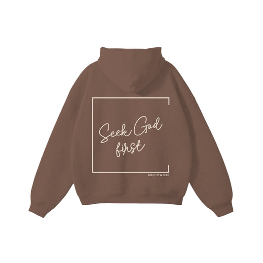 Seek God First Hoodie Design Back