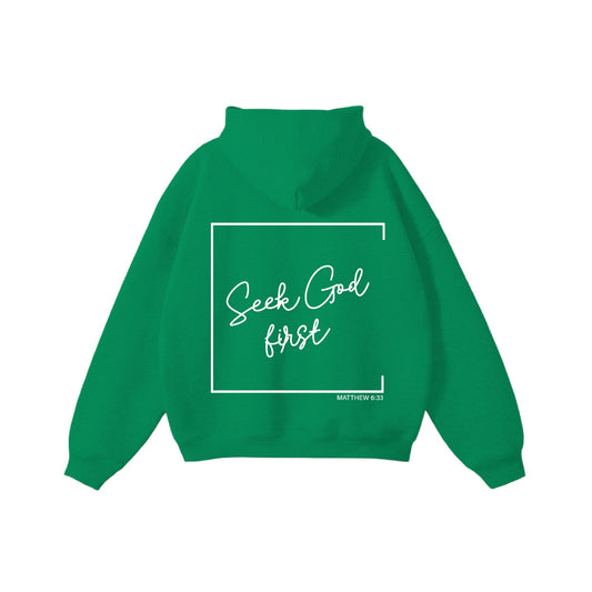 Seek God First Hoodie Design Back