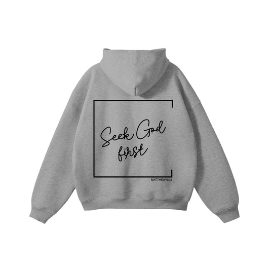 Seek God First Hoodie Design Back
