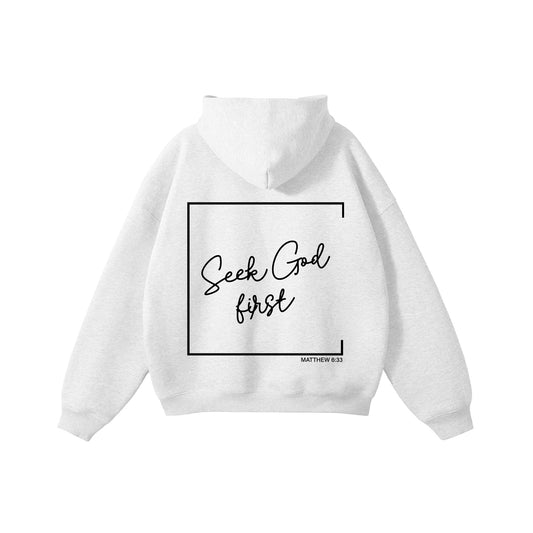 Seek God First Hoodie Design Back