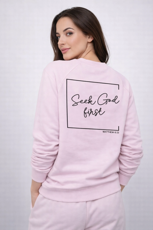 Seek God First - Sweater Back Design